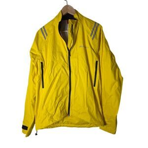 BELLWETHER Yellow Cycling Softshell Windbreaker Full Zip Jacket Women's SZ L